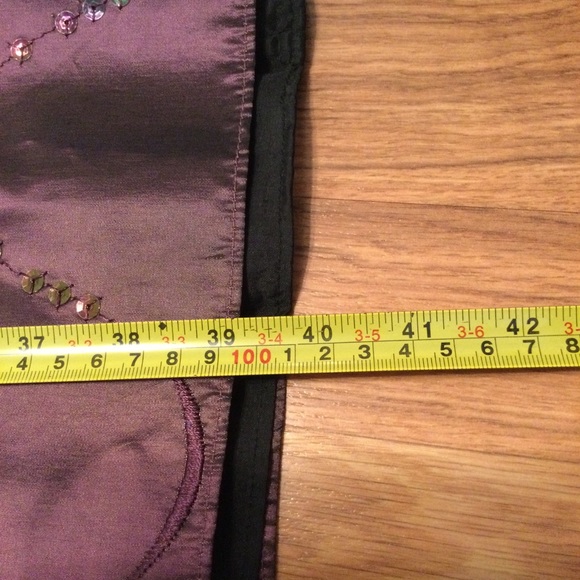 Ann Taylor LOFT Purple Embroidered With Sequins Maxi Skirt Size 14P - Picture 8 of 11